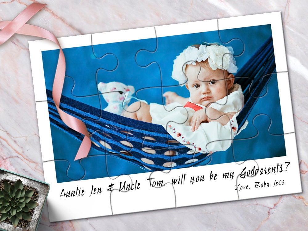 Werden Sie meine Paten Foto Puzzle Vorschlag Geschenke für Etsy
