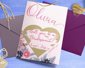 Bridesmaid Proposal Scratch Off Card: Wedding Card
