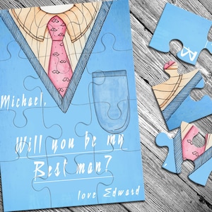Puzzle Invite for junior Groomsman, Will you be my Best Man, Will you be my Usher, Will you be my Groomsman, Puzzle proposal, asking Usher
