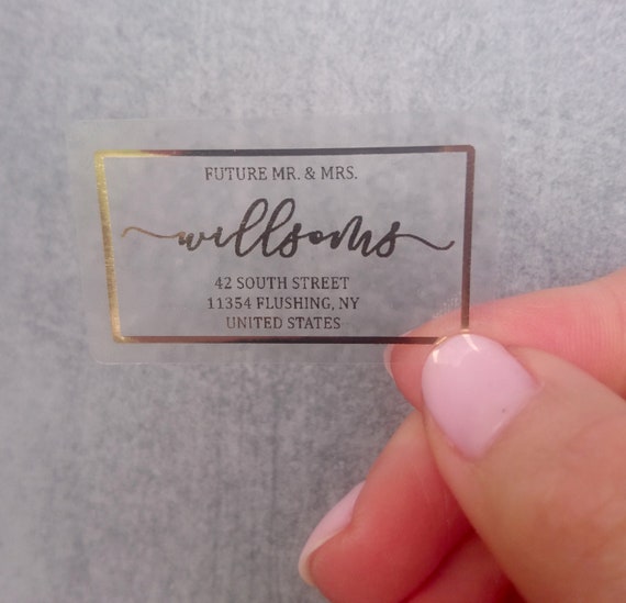 Embossed Gold Foil Address Labels Gold Foil Return Address Label,