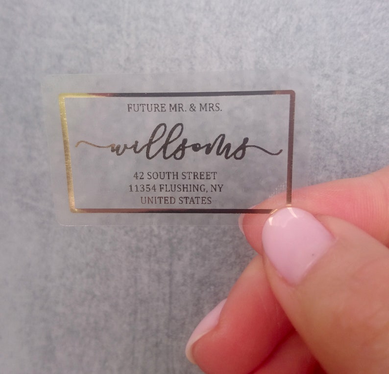 Custom Return Address Labels/ FOIL Wedding Address Labels/ Etsy