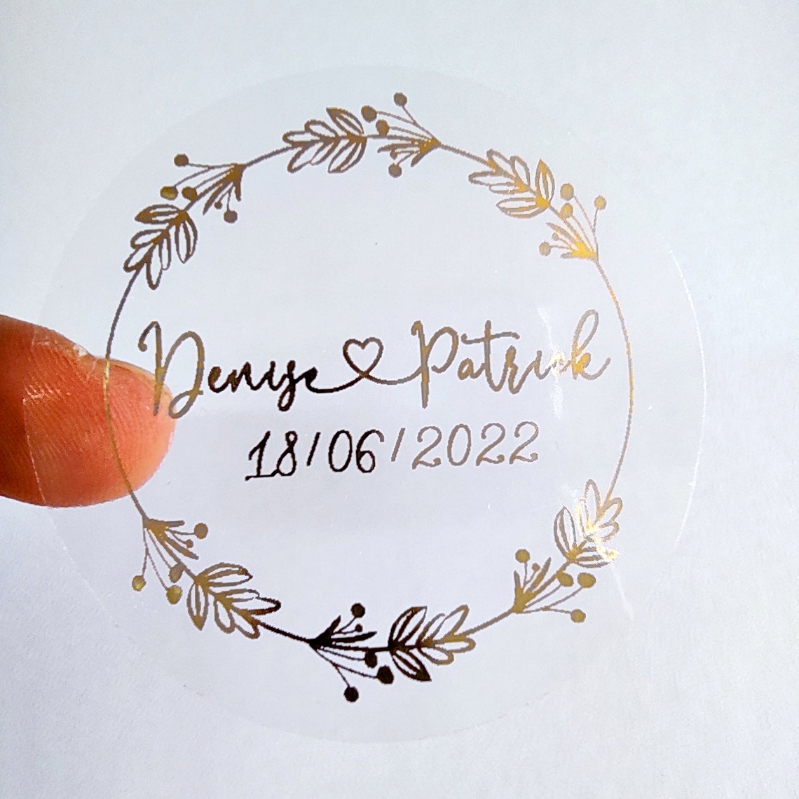 Personalised Envelope Seals/ Gold Foil Wedding Stickers/ Gold Etsy