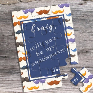 Will You Be My Groomsman, Groomsman Proposal Puzzle, Asking Groomsmen, Fun Groomsman Invite, Groomsman Jigsaw, Gepersonaliseerde Groomsmen Gift