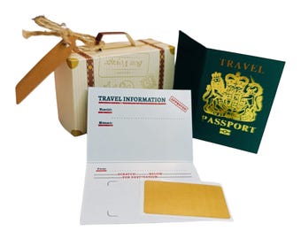 Goldfolie Passport Kratzer aufdecken: Überraschungsreisegeschenk (DIY)