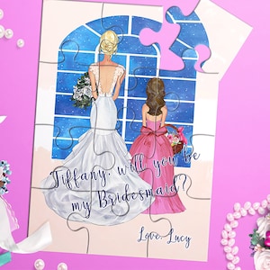Will You Be Our Flower Girl - Flower Girl Puzzle - Will You Be My Junior Bridesmaid - Flower Girl Favor - Junior Bridesmaid Proposal Puzzle
