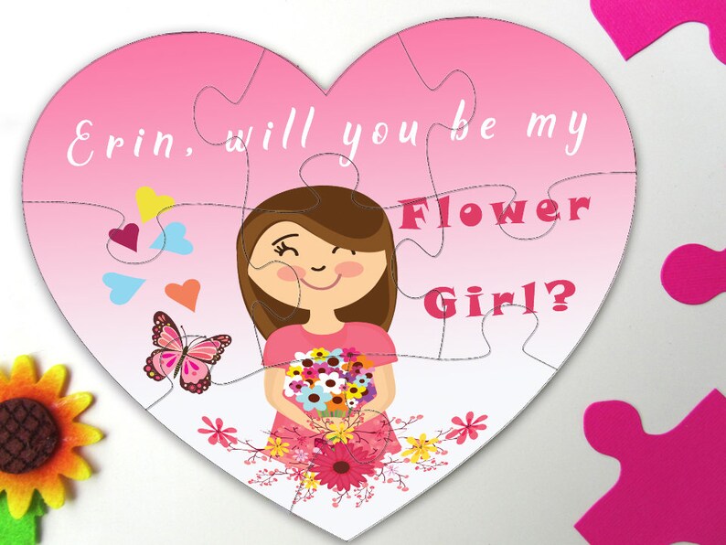 Will You Be My Flower Girl Personalized Flower Girl Puzzle Etsy