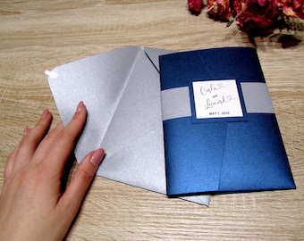 152 x 110 mm 50 Stück matt Pocketfold Invites Ltd Einladungen Olivgrün