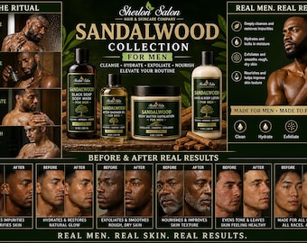Kolekcja męska Sandalwood Wash - Peeling - Balsam - Olejek po prysznicu