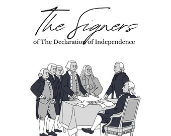 Declaration of Independence Signers Educational Workbook | American History Learning Pages | Printable PDF