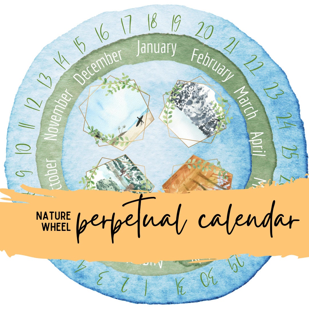 Nature Wheel Perpetual Calendar - Etsy