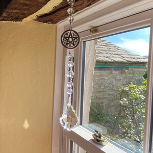 Pentagram Suncatcher Crystal