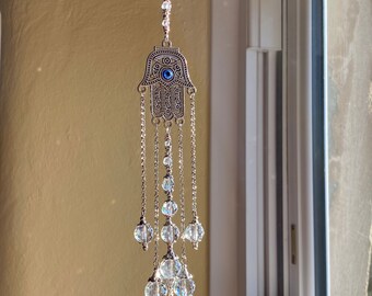 Hamsa Suncatcher Crystal