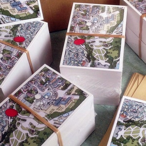 Cartes de voeux Ballon rouge au dessus du Sacré Coeur 10x15 cm (2ex)