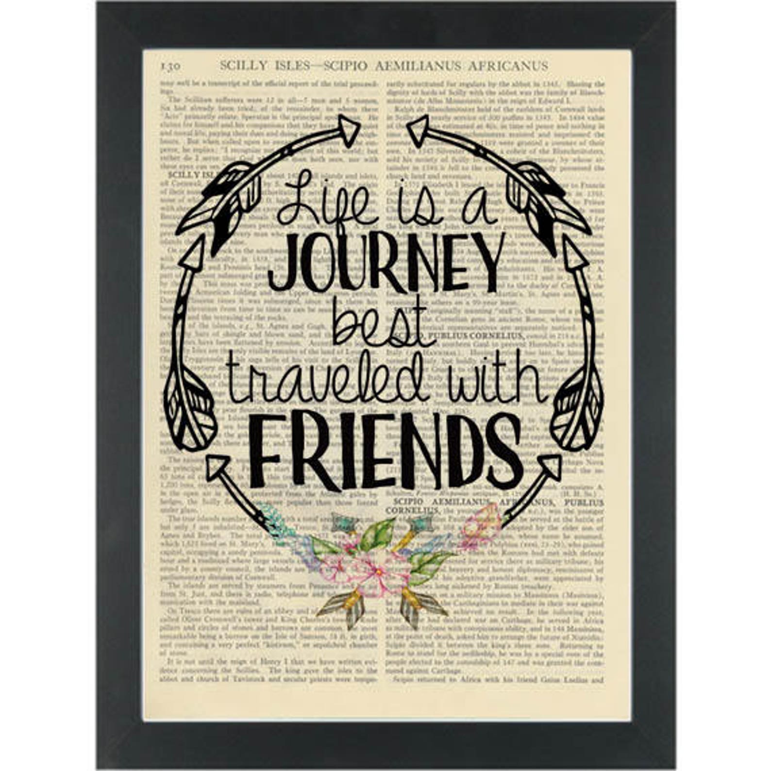 life is a journey quote print