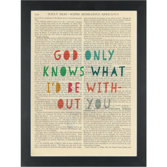 Beach Boys Lyrics God Only Knows Dictionary Art Print Etsy