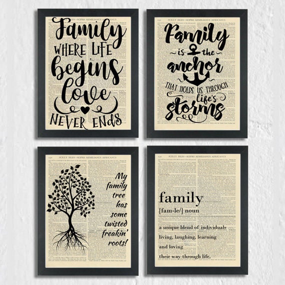 Family Print Inspiring Family quote Where Life Begins Love Never Ends Dictionary Art Print Family Print Inspiring Family quote Where Life Begins Love Never Ends Dictionary Art Print