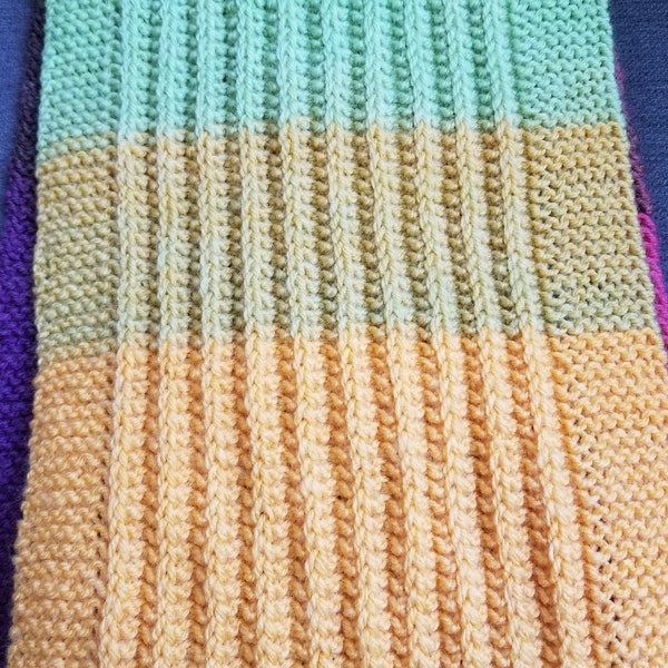 Handmade knitted scarf