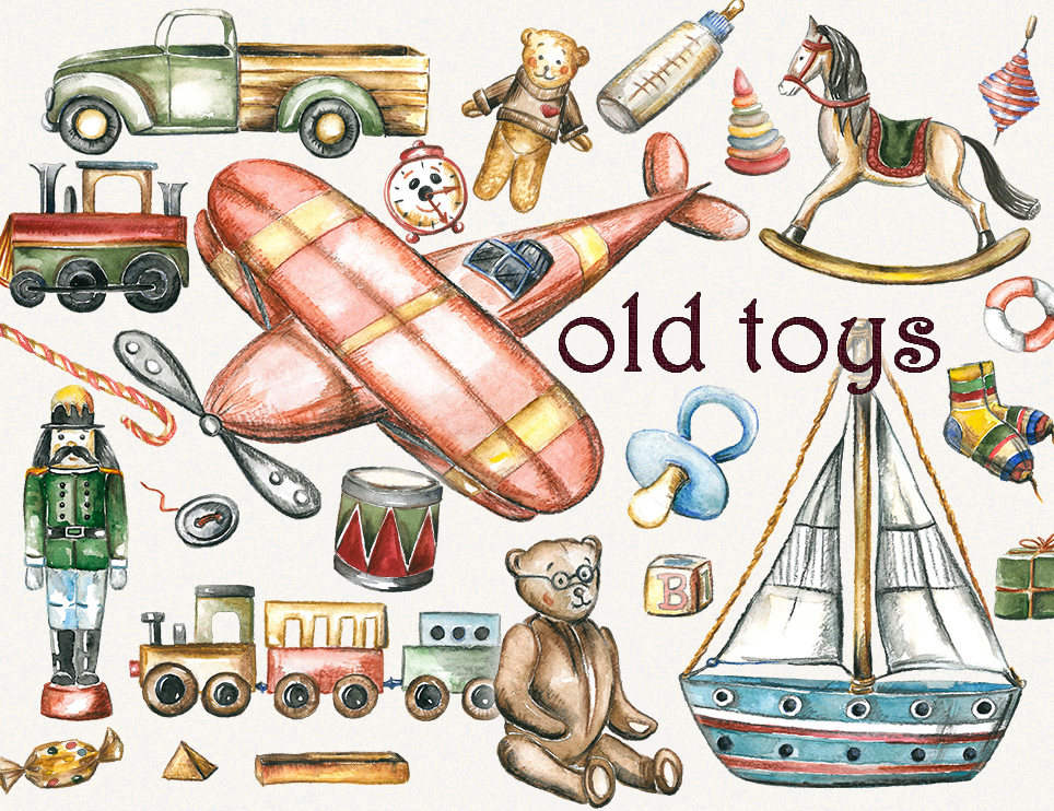 Toy Clipart Toys Clipart Old Toys Clipart Kids Clipart - Etsy UK