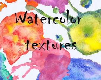 Watercolor Textures, blot clipart, Blobs, Shapes, Printable, Commercial Use, Digital, hand painted, clip art, watercolor clipart