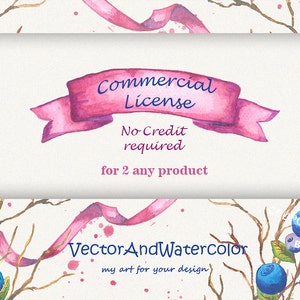 Limited Commercial License (NO Credit required for any two product)