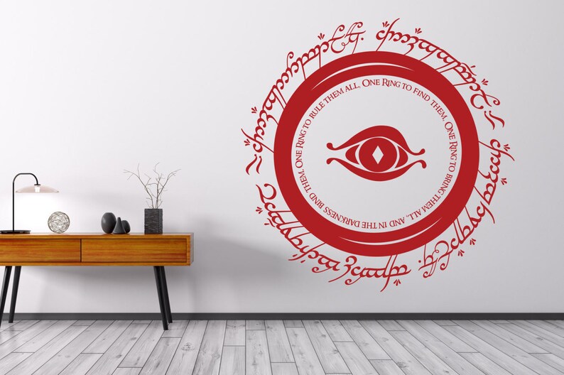 Lord Of The Rings Wall Sticker Vinyl LOTR One Ring Mordor Etsy