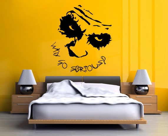 Joker Warum So Ernst Wand Aufkleber Vinyl Aufkleber Batman Etsy