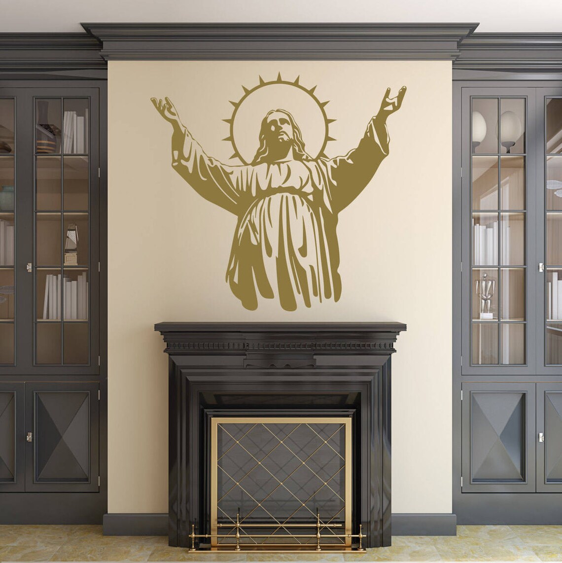 Jesus Wall Sticker Christianity God Vinyl Christ Decal Church Etsy