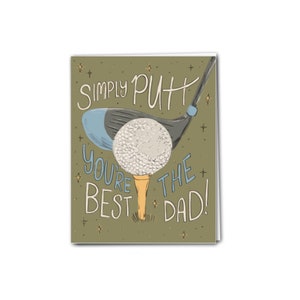 Simply Putt You're The Best Dad | Golf Vaderdag Kaart | Vaderdagkaart