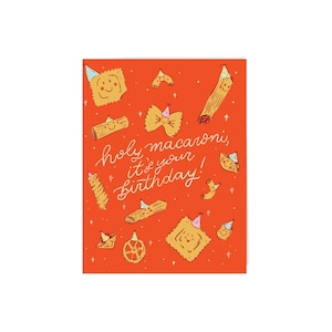 C'est votre anniversaire de macaroni sacrés | carte d'anniversaire | Carte d'anniversaire Punny | Carte d'anniversaire de pâtes