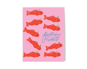 Birthday Fishes | Punny Birthday Card | Swedish Fish Birthday Card