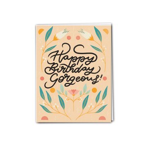 Happy Birthday Gorgeous | Birthday Card | Girl Birthday Card | Girlfriend Birthday