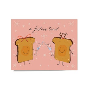 Un toast festif | | de cartes de vacances | de cartes de Noël Drôle de carte de vacances |