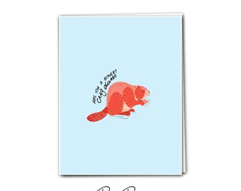 Are you a beaver cuz dam card | Beaver greeting card | Valentine's Day | Punny Love Card | Love Day | Valentine's Day Card |