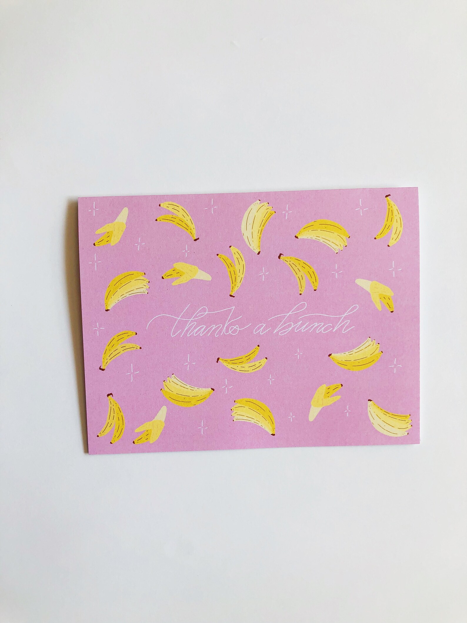 Thanks a Bunch Banana Thank You Card Fruit Pun Greeting Card - Etsy