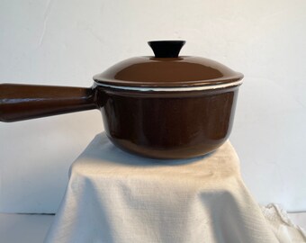 Sydamerika perler Ordinere Vintage Le Creuset Dark Brown Enamel and Cast Iron 14 Pot - Etsy