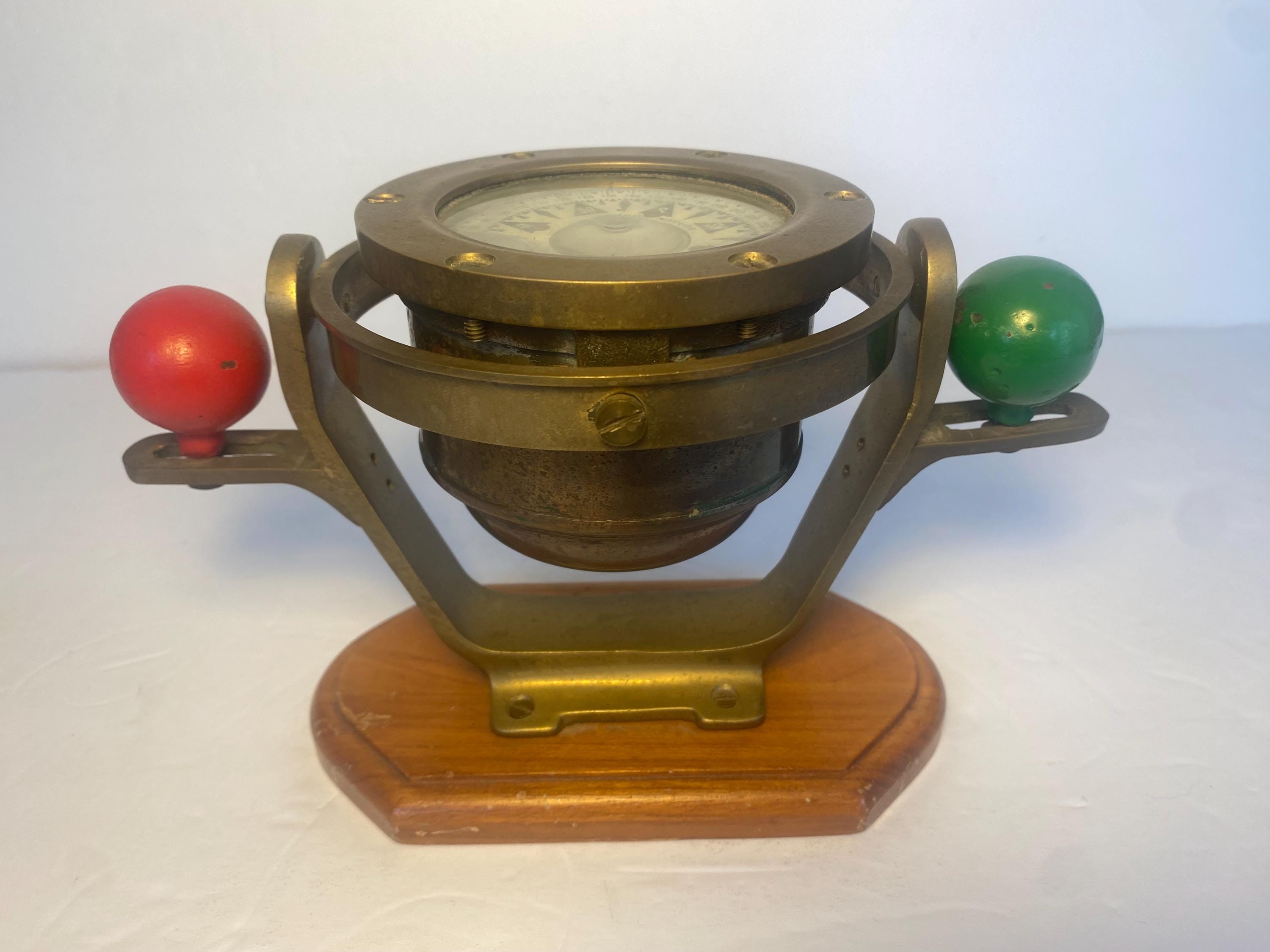 Sale!!!vintage Brass Bergen Nautik Norway Ship