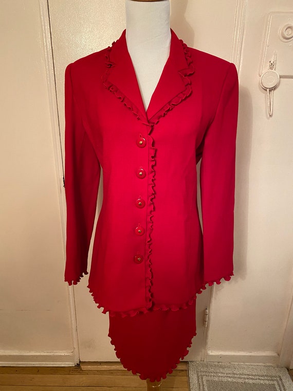 Sale !!!Women’s Vintage Noviello Bloom Red 2 piec… - image 1