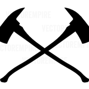Axe SVG - Pompier Axe Vector - Service d’incendie SVG - Pompiers Cricut Fichier - Fire Rescue Clip Art - Crossed Axes SVG - Eps, Dxf, Png, Jpeg