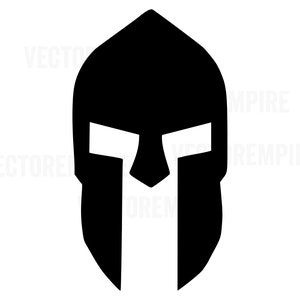 Spartański hełm #2 SVG, Spartański hełm bojowy wektor, wojownik średniowieczny, Spartańskie logo maskotki Clipart, pliki do cięcia sylwetki, Dxf, Eps, Png, Jpg