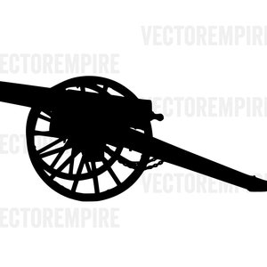 Cannon SVG - Artillery Svg - War Svg Cut File, Cannon Clipart, Canon Silhouette, Cannon Vector, Military Clip Art, Svg Dxf, Eps, Png, Jpeg