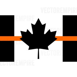 Dünne Orange Linie Flagge SVG - kanadische Flagge SVG - Suche und Rettung ClipArt, Orange lebt Materie DXF, Rettungspersonal Cricut Dateien