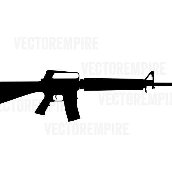 AR-15 SVG, M-16 SVG, M-4 Svg, Gun Vector, Gun Cricut File, Rifle Clip Art, Gun Silhouette, Ar-15 Vector, Weapon Svg, Firearm Downloadable