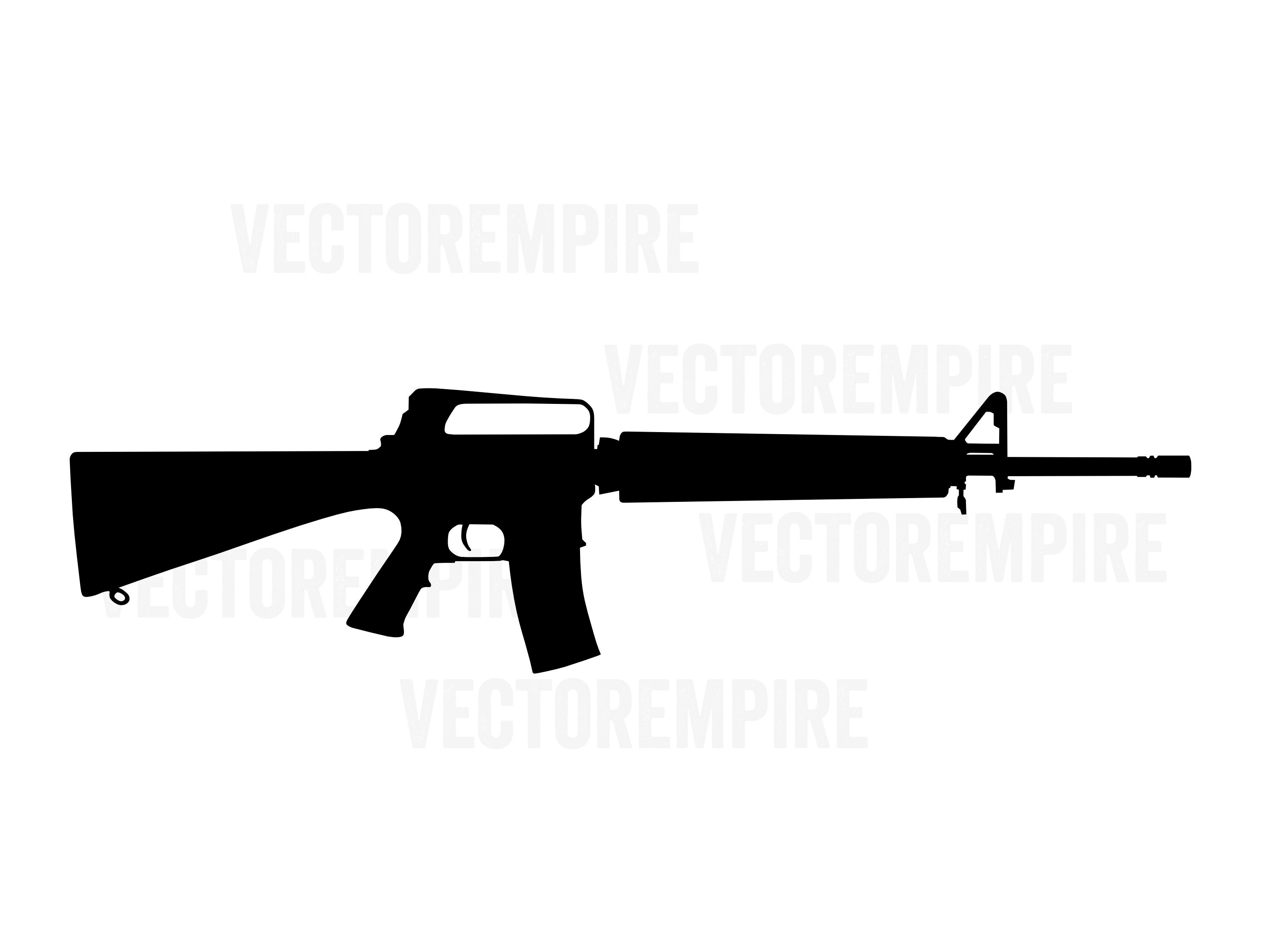 AR-15 SVG, M-16 SVG, M-4 Svg, Gun Vector, Gun Cricut File, Rifle Clip ...
