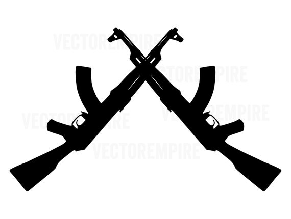 Download Ak 47 Svg Gun Vector Ak47 Crossed Rifle Svg Gun Cricut Etsy