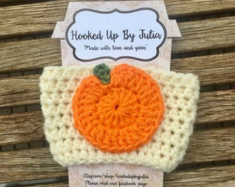 Pumpkin coffee or tea cozy