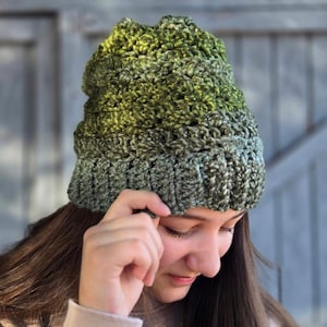 Mönster för virkad mössa med texturerad textur från Pines Point | Bulky Yarn