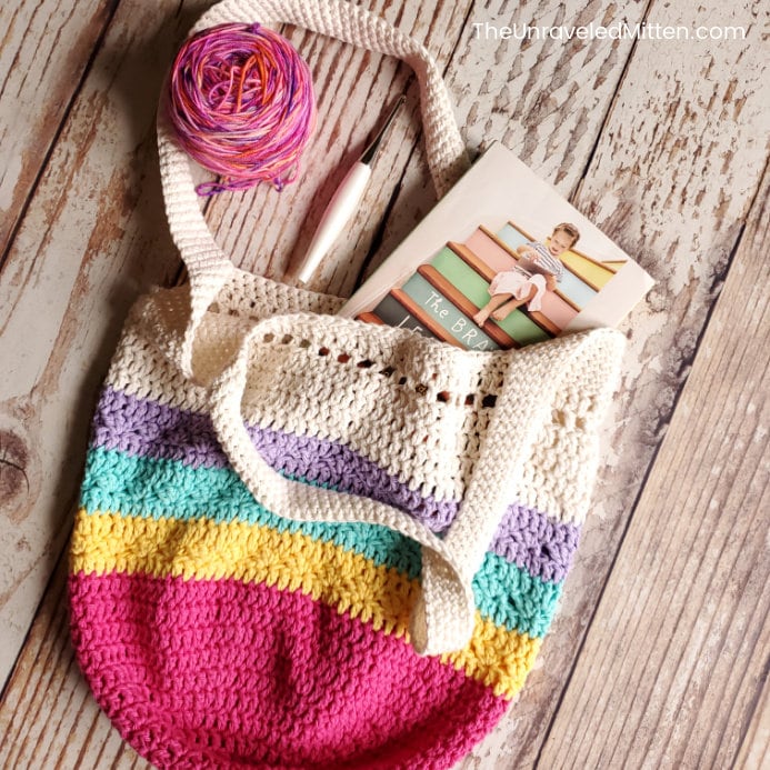 Easy Crochet Market Tote Pattern | BRIGHT DAYS Market Bag | Easy ...