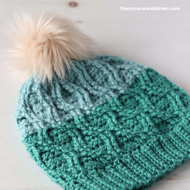 Cable Slouchy Hat Crochet Pattern | Straits Slouchy Hat | Crochet Hat ...