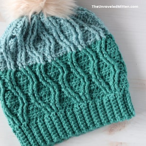 Cable Slouchy Hat Crochet Pattern | Straits Slouchy Hat | Crochet Hat Pattern for Women | Crochet Cable Patttern