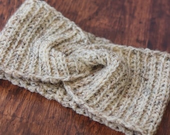 Gedraaide hoofdband HAAKPATROON PDF | Stoneport oorwarmer | Eenvoudig haakpatroon | Volwassen maat